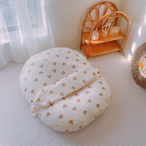Gối chống trào có đai chống giật mình Monona kt 70*85 MNN006 - Kem Gấu