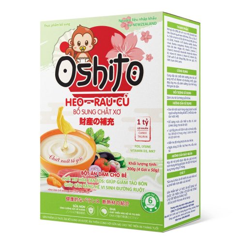 Bột ăn dặm heo rau củ Oshito 4x50g