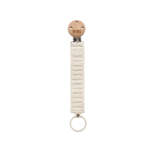 Dây đeo ty ngậm BIBS Pacifier Clip Knitted, Ivory
