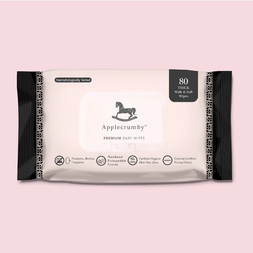 Khăn giấy ướt cao cấp 80 miếng Applecrumby Premium Honey Wipes, hương mật ong
