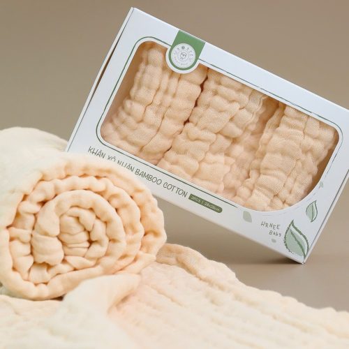 Set khăn xô sữa nhăn muslin A034-Honey Hrnee