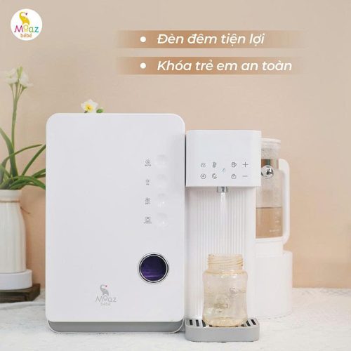 Máy tiệt trùng sấy khô UVC kèm bình đun nước thông minh Moaz Bebe MB 104