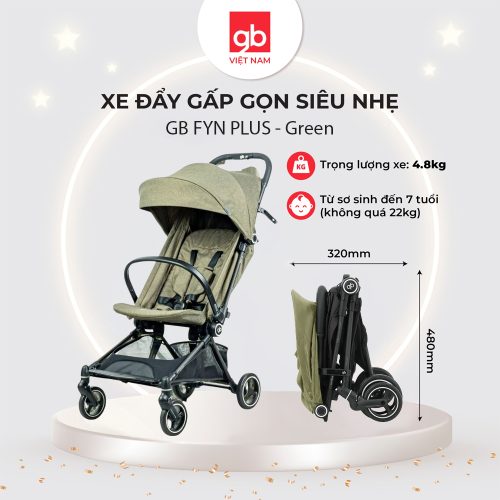 Xe đẩy gấp gọn siêu nhẹ GB FYN PLUS 0204, Green