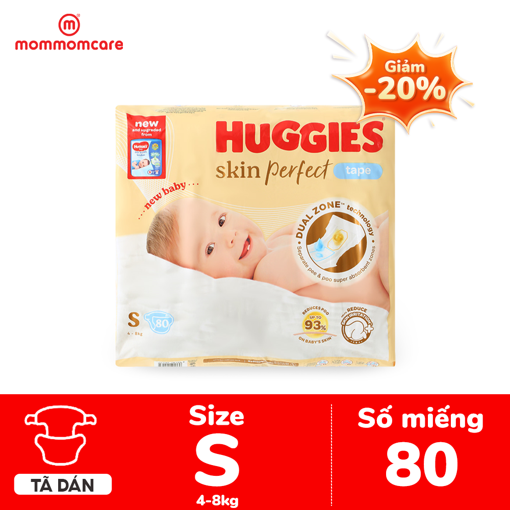 huggies size S tã dán 80 miếng