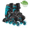 Giày patin trẻ em Globber Inline Skates Front Light Up Wheel Size M/L 34-37, Black – Aqua